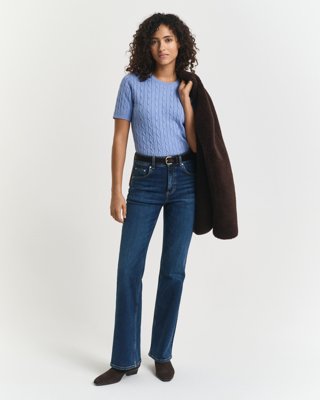 GANT - Slim fit jeans med sleng til dame dark blue vintage