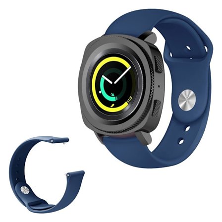 Pure color klockarmband för Samsung and Garmin watch - Midnight blå