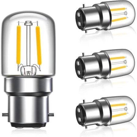 1W LED-pærer B22 Varmhvit 2700K - T28 Mini LED Filamentpærer - 100LM B22 Bajonettfatningslampe