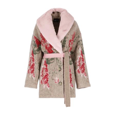 Blumarine, Single-Breasted Coats Bruin, Dames, Maat:S