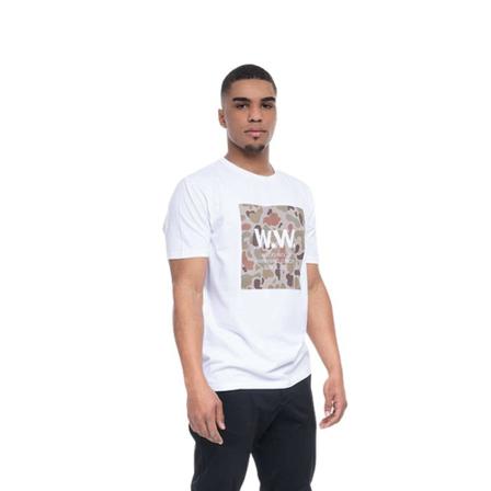 Wood Wood, T-shirt Biały, Mężczyzna, Rozmiar: S