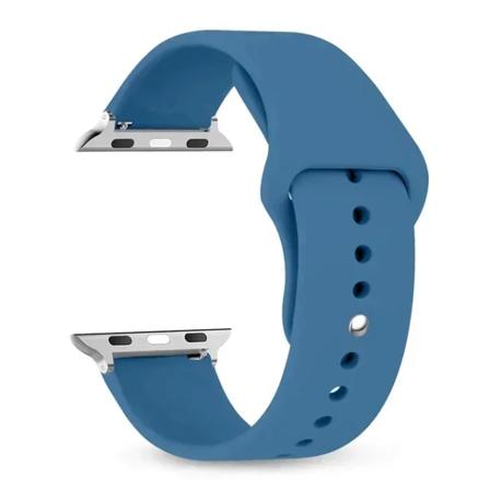 Silikonrem för Apple Watch -band 40 mm 44 mm 49 mm 45 mm 41 mm 38 mm 42 mm bältesarmband iWatch-serien 9 8 7 6 5 3 SE ultra 2 band 36 denim blue 38 40
