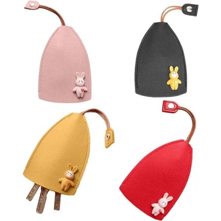 Nøglepung, PU lædernøglepung til bil, nøglering, personlig sammentrækkelig nøglepung til mænd og kvinder