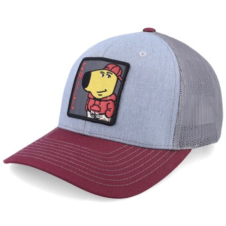 Iconic - Cinza trucker Boné - Cool Chill Guy Heather Grey/Charcoal/Maroon @ Hatstore