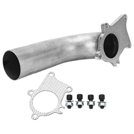 57mm Turbo Pakoputken Downpipe Dump Pipe Tiivisteellä 5 Pultin Laippa Ruostumaton Teräs Turbo Dump Pipe Korvaus T3 T4 T04E:lle