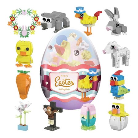 12 i 1 Påskefestgaver, Påskekurvfyll, Påskeeggpremier Leker for barn[D]