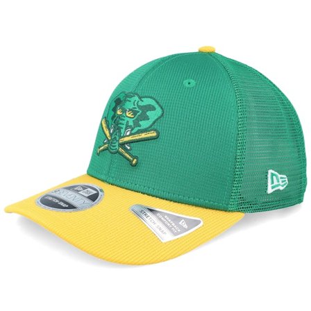 New Era - MLB Grønn trucker Caps - Oakland Athletics MLB Batting Practice Green/Yellow Trucker @ Hatstore