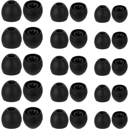 15 Par Silikon Öronproppsbyten, S/M/L Mjuka Hörlursöverdrag, Öron Geler för Hörlurar, Öronproppsbyten Kit, Svarta Öronkuddar