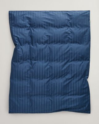 GANT - Stripete dobbeldynetrekk i sateng 200x220cm dusty navy