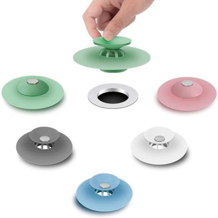 Silikoniset viemäritulpat, silikoninen hiussiivilä viemäritulppa kumitulppa keittiöön (5 kpl)