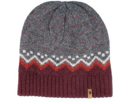 Övik Knit Hat Dark Garnet Beanie - Fjällräven