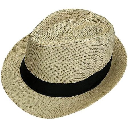 Unisex Fedora Hat Trilby Halmhatter Sommer Strand Solhatt