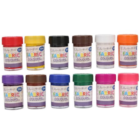 12-färgs akrylfärg set vattentät skor kläder textilfibermålning pigment