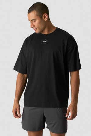 ICANIWILL - Everyday Oversized Cotton T-shirt Black - Herre - ICIW