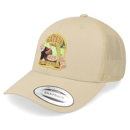 Wild Spirit - Beige trucker Caps - Hatsie The Red Panda Logo Khaki Trucker @ Hatstore