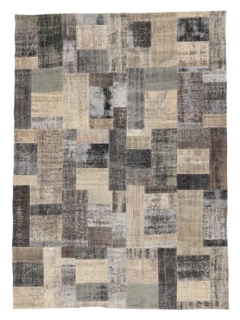 Vintage Grande Patchwork Tapete 252X350 Lã