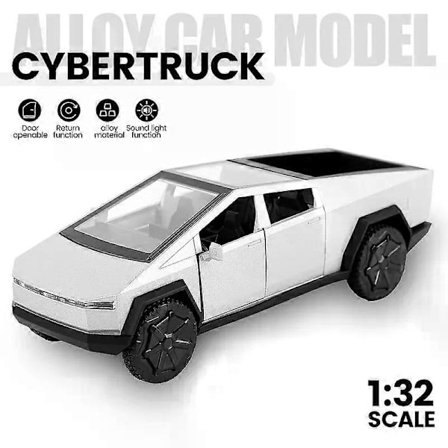 1:32 Legeringsbilmodell Cybertruck Pickup Diecasts Metallleksak Terrängfordon Bilmodell Simuleringssamling Barnpresenter