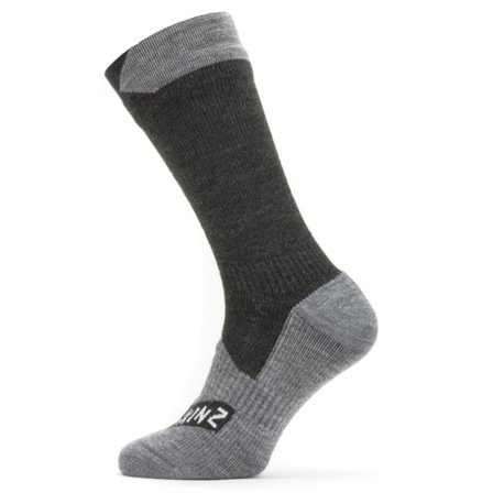 Sealskinz Waterproof All Weather Mid Sock Men hiking socks Grey L (EU 43-46)