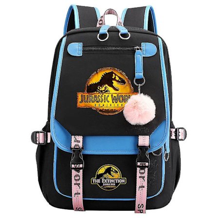 Jurassic Park Dinosaur Gutt Jente Barn Skolevesker Dame Ryggsekk Tenåringer Skolesekker Canvas Laptop Reiseveske