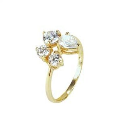 18K Guldfyllda Guld gulddoublé Filled CZ Ring