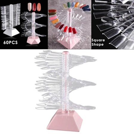 Neglekunst Fargekart Negletipper Stativ Fargekort Løsnegler Utstillingshylle