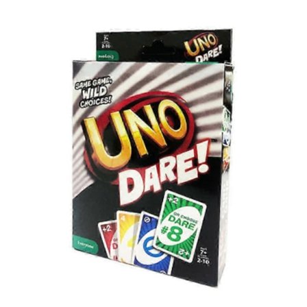 Mattel Games Dare korttipeli, täydellinen perheen iltaan, sisältää haastavia ja hassuja haasteita 3 eri kategoriasta