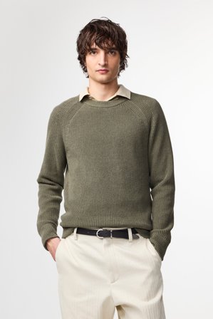 NN.07 Jacobo Pullover Herren Grün Baumwolle