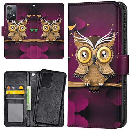 OnePlus Nord CE 2 Lite 5G - Lompakkokotelo/Kuoret Vaaleanruskea Pöllö