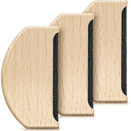 Ullkam av tre for barbering, nuppefjerner for lo og stoff, manuell bærbar klesbørste for å fjerne nupper fra klær, plagg og strikkevarer – vedlikehold