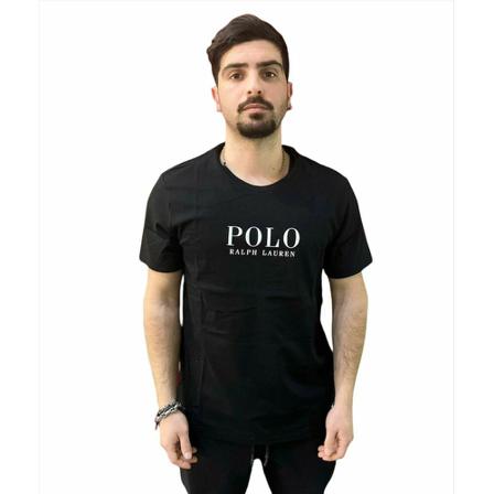 Ralph Lauren Logo Print T-shirt Sort, Herre T-shirts
