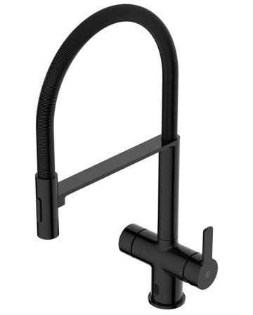 Gustavsberg GB4120835953 Kjøkkenbatteri uten oppvaskmaskinavst. Svart, Baderom