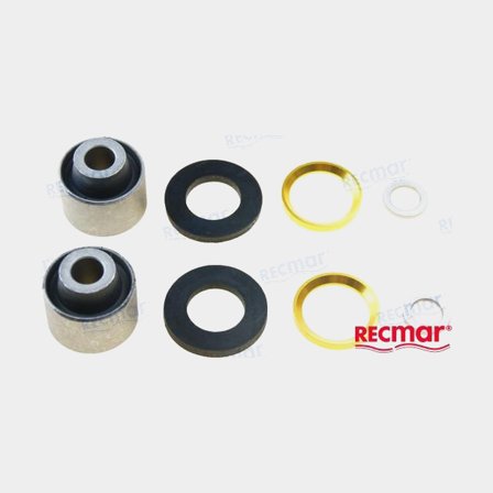 Recmar Bussningssats för båtmotorer i metall och gummi, slitstark reservdel för optimal prestanda och lång livslängd.