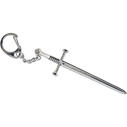 Miekka Avaimenperä - Käsintehty Muotikoru I Riipus Avaimenperä Kaulanauha Avaimenperä - Ritari RPG Keskiaikainen Fantasia Hopea