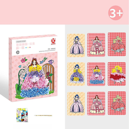 Hantverk för flickor - Pusselpunktering Målning - Tygpokande Konst DIY-presenter till barn Födelsedag Jul Db