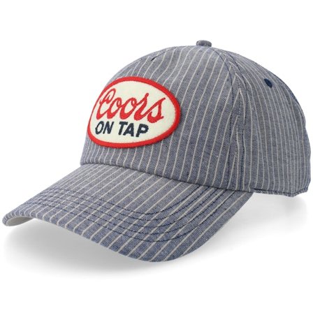 American Needle - Blauw unconstructed Cap - Coors On Tap Tulsa Navy/Ivory Dad Cap @ Hatstore