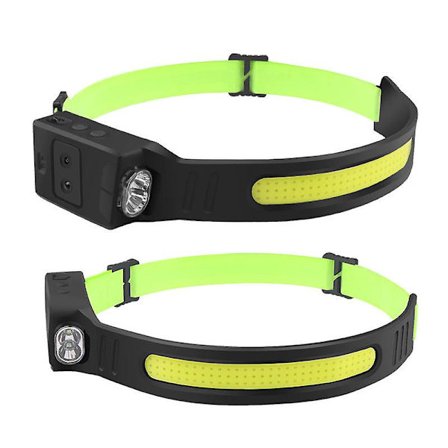 LED Oppladbar Hodelykt, 230° Bred Lysstråle, Reflekterende Justeringsbånd, Bevegelsessensor Hodelykt, 6 Lysmoduser, Lettvektig, Vanntett, Egnet For 
