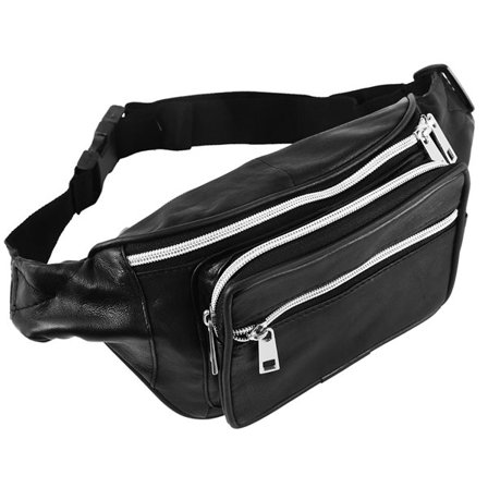 Steinmeister Midjeväska i läder - Svart