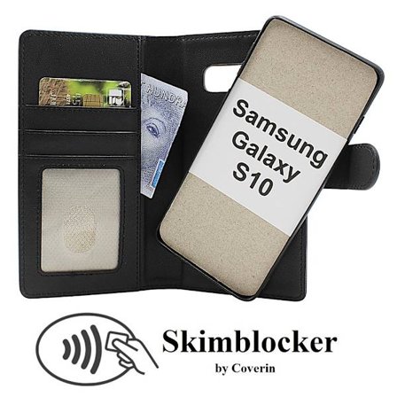 Skimblocker Samsung Galaxy S10 Magnet Plånboksfodral