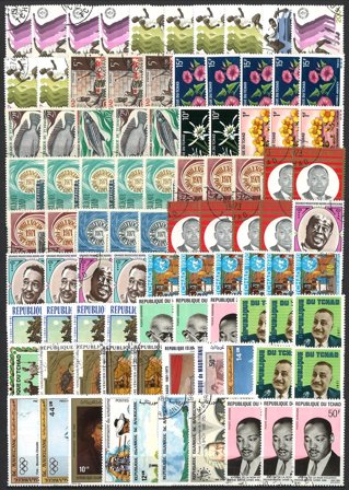 Franske kolonier - Dubletpakke 1963-1987 - Stemplet