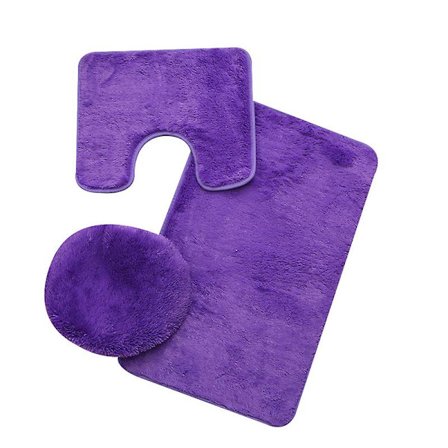 Badrumsmattor 3-delars badrumsmatta toalettmatta set