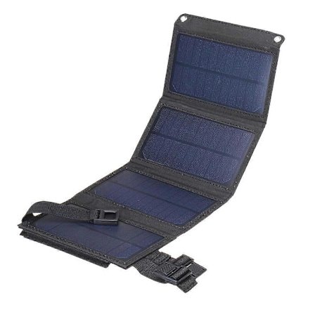 Vikbar Solpanel Solcell med USB-utgång Solladdare för Camping Mobiltelefon Surfplatta Enheter