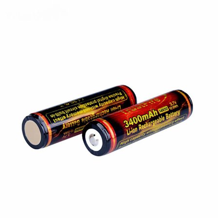 2 stk 18650 Li-ion oppladbart batteri 3400mAh 3,7V for lommelykt Billeker Radioer Batterierstatningstilbehør