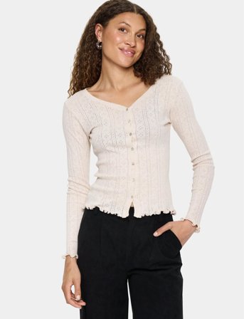 Saint Tropez Grusz Cardigan - Cream - L