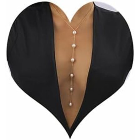 Boho Kropskæde Perle Lang Kæde Halskæde y Perlebesat Brystkæde Sommer Bikini til Kvinder