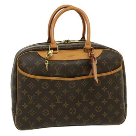 Louis Vuitton Vintage Pre-owned Canvas Deauville Brun, Dame Vintage Tasker, Størrelse: ONE Size