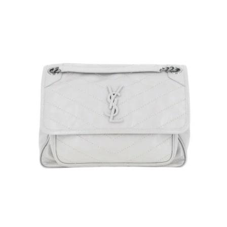 Saint Laurent Vintage, Pre-owned Leather handbags Wit, Dames, Maat:ONE Size,Canvas