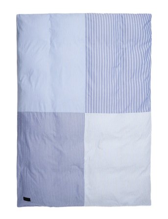 Wall Street Oxford Patchwork Duvet Cover Blue MAGNIBERG