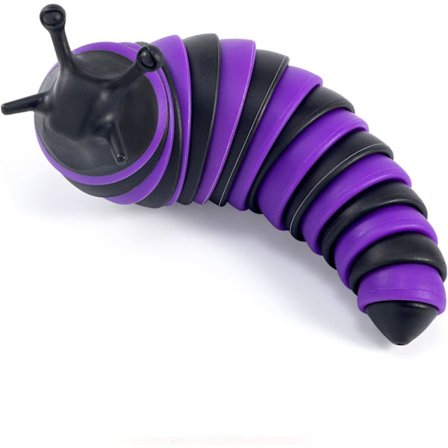 Fidget Slug Leke, 3D-printet fleksibel artikulert snegle for sensorisk stresslindring, angstreduserende verktøy for barn og voksne, unik