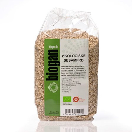Biogan Sesamfrø Ø 500 g, Helse & Madvarer, Kerner & Frø, Frø