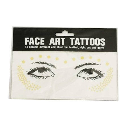 Midlertidige ansigtsstikker falske falske tatoveringer ringe guld